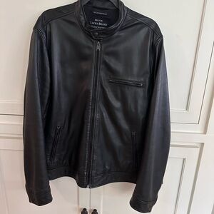 Lucky Brand Black Lightweight Shirt Jacket with Stand-Up Collar